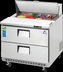 Thumbnail image #5 for Everest Refrigeration 1 Section Drawered Sandwich Prep Table with 2 Drawers, 35-5/8 Inch Wide, 10 Cu. Ft., Rear-Mounted Self-Contained R290 Refrigeration