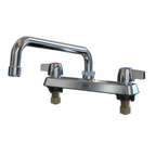 Thumbnail image #1 for NBR Equipment P3D8S16 Commercial Deck-Mount Faucet, 8" Centers, 16" Swing Spout, Lead-Free, Ceramic Cartridges