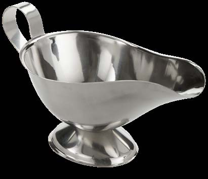 Product image #4 for American Metalcraft 16 oz Stainless Steel Gravy Boat with Flat Loop Handle and Tapered Spout