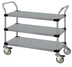 Thumbnail image #4 for Quantum 3-Shelf Solid Stainless Steel Utility Bus Cart, 36 x 18 x 37-1/2 Inches