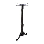 Thumbnail image #2 for G & A Commercial Seating SB Series SBH112 Bar-Height Cast Iron Table Base, 5 x 22 in Base Spread, Carved Two-Prong, Black