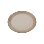 Thumbnail image #1 for Thunder Group DM213J Oval Melamine Platter, 13-1/2" x 10-1/2", Jazz Case of 3 Dozen