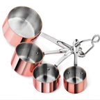 Thumbnail image #1 for New Star Foodservice Inc. 43150 4-Piece Measuring Cup Set, 18/8 Stainless Steel, Brass-Plated Body Case of 24