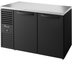 Thumbnail image #5 for True 52-Inch Two-Section Refrigerated Back Bar Cooler with Solid Locking Doors and Stainless Steel Top