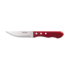 Thumbnail image #1 for Tramontina USA, Inc. 80009/110 Jumbo Steak Knife, 9-4/5" Overall, Serrated, Pointed Tip, Red Polywood Handle Case of 120