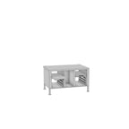 Thumbnail image #1 for RATIONAL 60.31.538 Equipment Stand with 2 Pull-Out Shelves, 6 Rail Sets for 12" x 20" Pans, Top & Side Panels, Stainless Feet, Size 2-XS