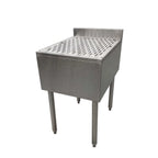 Thumbnail image #1 for NBR Equipment NDB-2424 Freestanding Underbar Drainboard, 24"W x 24"D x 32-1/2"H, Top Drain, Removable Perforated Insert, 3" Backsplash