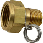 Thumbnail image #1 for AllPoints Foodservice Parts & Supplies 1591002 Spray Nozzle Rigid Adaptor, 1/2 in NPT Male x 3/4 in Female Garden Hose Thread