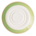 Thumbnail image #1 for Tableware Solutions USA Cosmo by Continental 51COGRE007 6-Inch Round Green China Double-Well Saucer Case of 24