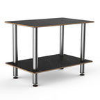 Thumbnail image #1 for Steelite International Mogogo, Modular MGCMDX02MSXF 2-Tier Rectangular Serving Table, Marble-Look Laminate, 47 x 29-1/2 x 35"H