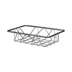 Thumbnail image #1 for G.E.T. W962-GG . . Rectangular Grated Metal Serving Basket, Gunmetal Grey, 9 x 6 x 2 in Case of 12