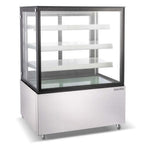 Thumbnail image #1 for USR Brands Marchia MBT36-ST Bakery Display Case, 36"W, Straight Glass, Self-Contained Refrigeration, 3 Adjustable Glass Shelves, Stainless Steel