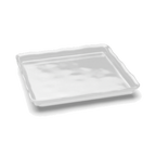 Thumbnail image #1 for G.E.T. The Edge - EGS M1314-NW Rectangular Melamine Serving Tray, White, 14 x 13 x 1-5/8 in Case of 4