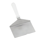 Thumbnail image #1 for TableCraft Products 461W Turner, 4-1/2" x 6-1/4" Stainless Steel Square-Edge Blade, White ABS Handle Case of 12