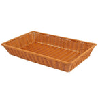 Thumbnail image #1 for G.E.T. Clipper Mill WB-1552-HY Rectangular Polypropylene Fast Food Basket, Honey, 21 x 12-3/4 x 2-3/4 in. Case of 12