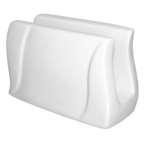 Thumbnail image #1 for International Tableware Pacific MD-111 Embossed White Porcelain Napkin Holder, 4-7/8" x 2-1/8" x 3"H 1 Dozen
