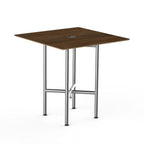 Thumbnail image #1 for Steelite International Mogogo, Clix MGCCVS01WSXX Square High-Pressure Laminate Wood Table with Brushed Stainless Steel Segments, 30 x 30 x 30 in