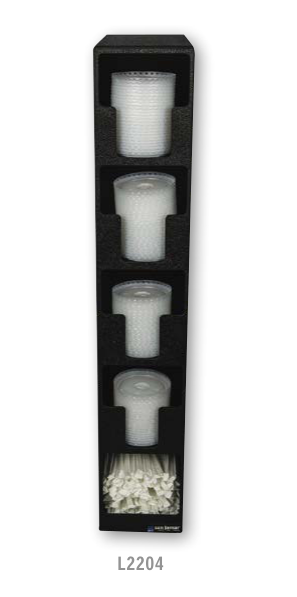 Product image #2 for EZ-Fit Countertop Lid & Straw Tower Dispenser with 4 Lid Compartments