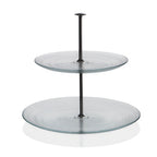 Thumbnail image #1 for Mikasa Hospitality Ardacam 10498-10356-1 2-Tier Round Clear Glass Buffet Stand, 8.3" x 11" Case of 6
