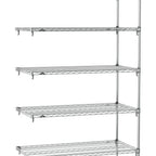 Thumbnail image #1 for Metro Super Erecta SA-2472C-74-A5 Super Adjustable Wire Stationary Starter Shelving Unit, 72"W x 24"D x 74"H, 600 lb. capacity per shelf, 2000 lb.