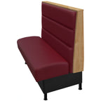 Thumbnail image #1 for Oak Street Kingsley KGY-7242-SGL 72" Single Booth with 12" Horizontal Channel Back and Upholstered Seat
