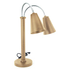 Thumbnail image #1 for Eastern Tabletop 9642RZ Double Freestanding Lamp Warmer, 2 x 250W Bulbs, Flexible Heads, Conical Shades, Bronze Finish