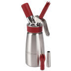 Thumbnail image #1 for JB Prince iSi B100 Whipped Cream Dispenser, 8 oz, Aluminum Dispenser with Stainless Steel Canister and 3 Decorating Tips