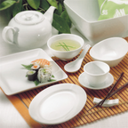 Thumbnail image #2 for 1880 Hospitality Fusion by Oneida® R4020000506 6-Inch Square Coupe Porcelain Saucer, Bright White Case of 3 Dozen