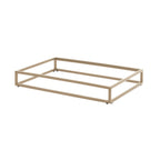 Thumbnail image #1 for Steelite International Creations Buffet 7364MW330 Rectangular Metal Buffet Riser, Pivot, Champagne, 21.875 x 13.875 x 3 in