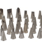 Thumbnail image #1 for JB Prince B603 A Nickel-Plated Pastry Tip Set with 51 Assorted Tubes, 2 Flower Nails, Coupling, and Storage Box