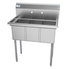 Thumbnail image #4 for KoolMore Three Compartment Stainless Steel Commercial Sink with Backsplash and Legs