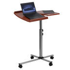 Thumbnail image #1 for Flash Furniture NAN-JN-2762-GG Mobile Laptop Computer Table/Desk, Adjustable Height, Bi-Directional Tilting, Deep Cherry Laminate Top