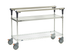 Thumbnail image #4 for Metro PrepMate MultiStation 48-Inch Mobile Prep Cart with Solid Galvanized Shelf and Brite Zinc Wire Shelf