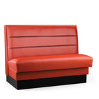Thumbnail image #1 for JustChair Manufacturing JBS-UHC-36-GR2 Single Custom Booth, 36"H, Upholstered Channel Back with Lumbar Support, Finished Outside Back