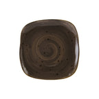 Thumbnail image #1 for Tuxton China Artisan Geode GGM-501 Porcelain Square Plate, 9 inch, Mushroom 1 Dozen