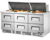 Thumbnail image #5 for True 72-Inch Three-Section Drawered Sandwich/Salad Prep Table with 30-Pan Top and 6 Drawers