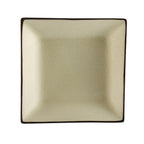 Thumbnail image #1 for CAC China Japanese Style 666-8-W 9" Square Stoneware Plate, Reactive Glaze, Creamy White Case of 2 Dozen