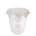 Thumbnail image #1 for Thunder Group PLRFT322PC 22 Qt Round Clear Polycarbonate Food Storage Container, Container Only Case of 6