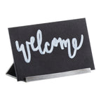 Thumbnail image #1 for Cal-Mil 3049-32 Rectangular Chalkboard, 3" x 2" Writing Surface, Open Frame, Stainless Steel Base, Black Wood Case of 6