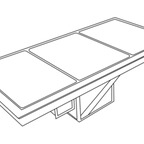 Thumbnail image #1 for Eastern Tabletop H945FT Drop-In Frost Top Cold Well, 66-3/4" W x 30-3/4" D, Holds Three Full-Size Pans