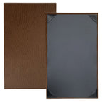Thumbnail image #1 for Risch Chesterfield CH-1V 8.5X14 Single-View Padded Ostrich-Texture Faux-Leather Menu Cover, 8-1/2 x 14 in Case of 25