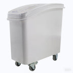 Thumbnail image #2 for Hakka Brothers Corp Clivia S81 Mobile Ingredient Storage Bin, 21 Gallon, White Slant Top, Clear Sliding Lid
