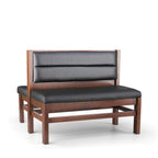 Thumbnail image #1 for JustChair Manufacturing JBD-WT-UHC-36-GR3 Double Upholstered Booth, 36"H, Wood Frame, Horizontal Channel Back, Grade 3 Upholstery