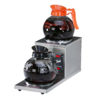 Thumbnail image #1 for Curtis Alpha AW-2S-10 2-Station Step-Up Coffee Decanter Warmer, Low-Profile Square, Stainless Steel Base, On/Off Controls