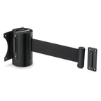 Thumbnail image #1 for New Star Foodservice 1028829 Fixed Wall-Mount Retractable Belt Barrier, Black Belt, Up to 16 in L Case of 12