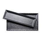 Thumbnail image #1 for Cal-Mil 3459-217-65M Rectangular Melamine Platter, 21" x 7" x 1", Black Faux Slate Case of 3