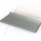 Thumbnail image #1 for AERO Manufacturing 3TCBV-3072 Countertop Food Display, 72"W x 30"D, 4"H Backsplash, 16-Gauge 300 Series Stainless Steel