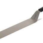Thumbnail image #1 for JB Prince Deglon B906 24 Offset Flexible Stainless Steel Spatula, 9-1/2" Blade, Black Plastic Handle