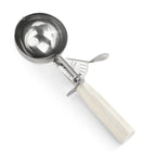 Thumbnail image #1 for New Star Foodservice Inc. 34745 Ice Cream Disher Scoop, Size 6, 18/8 Stainless Steel, White Handle Case of 72