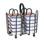 Thumbnail image #2 for TableCraft Products 597CBK Jelly Packet Rack, Black Powder-Coated Metal, 4 Compartments Case of 12